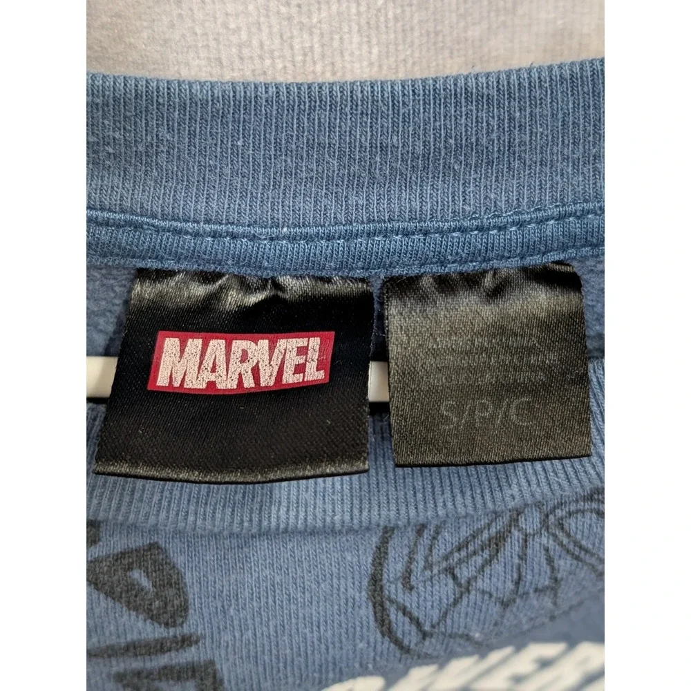 Marvel‎ Spider-Man Boys Sweatshirt Blue Graphic Pullover Great Power Size S 6/7